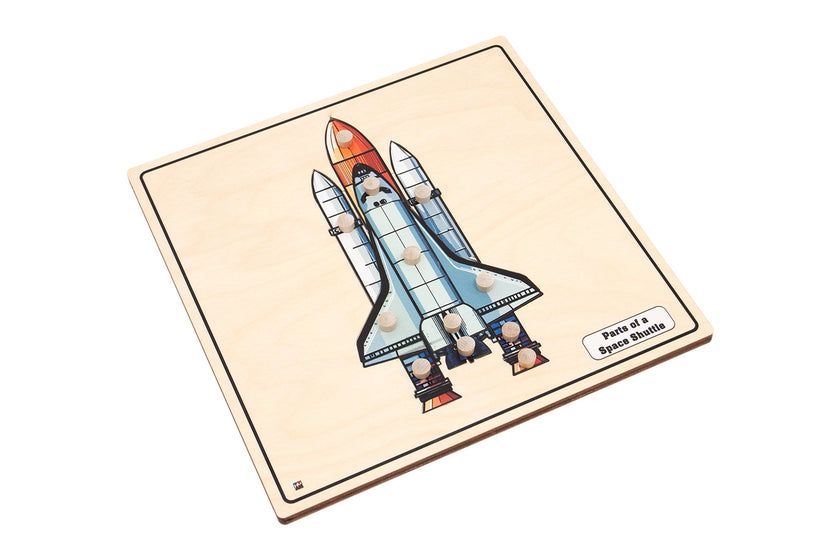 Parts of a Space Shuttle Puzzle with Nomenclature Cards (6-9)