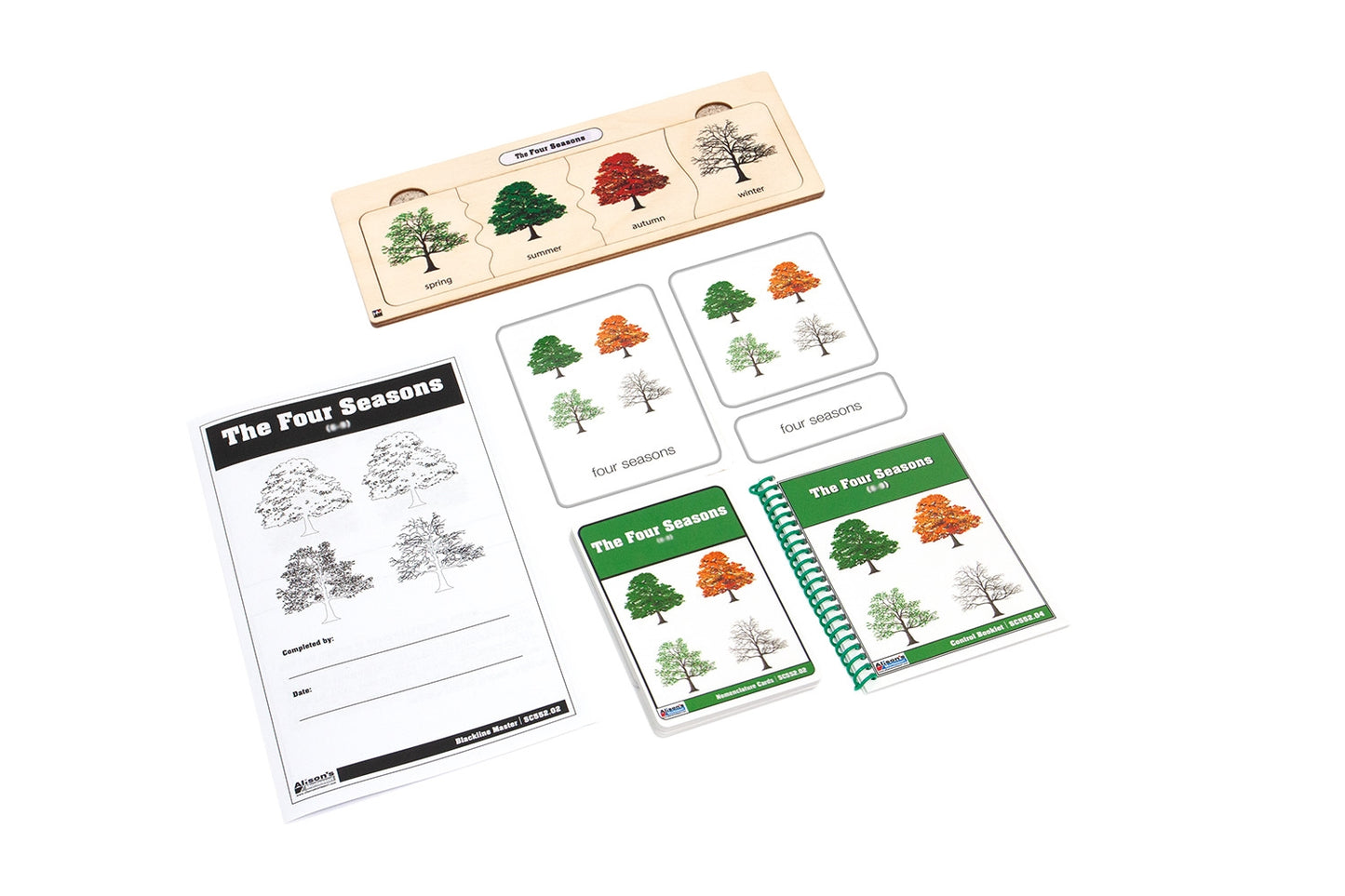 The Four Seasons Puzzle with Nomenclature Cards 3-6 (Printed)