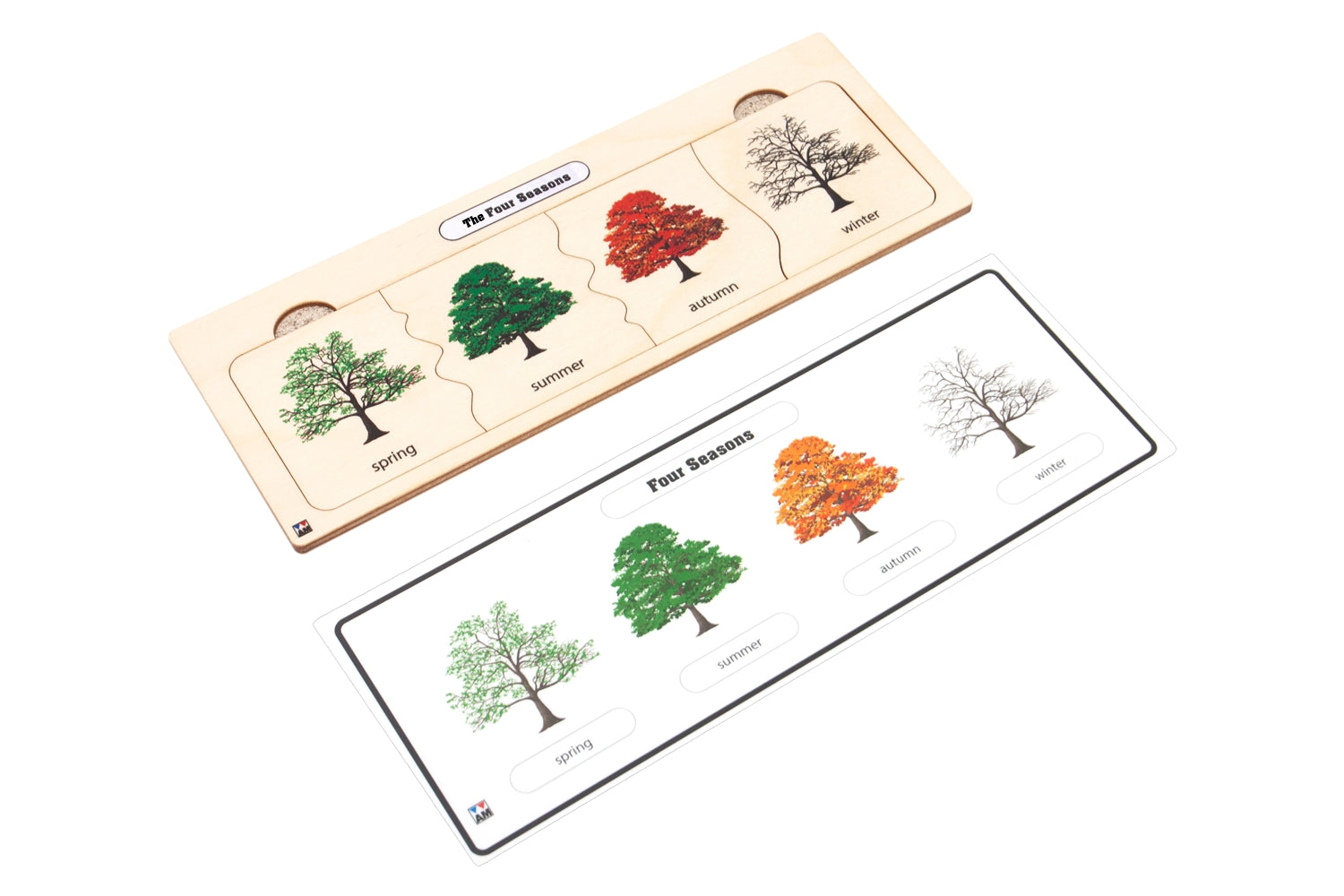 The Four Seasons Puzzle with Nomenclature Cards 6-9 (Printed)