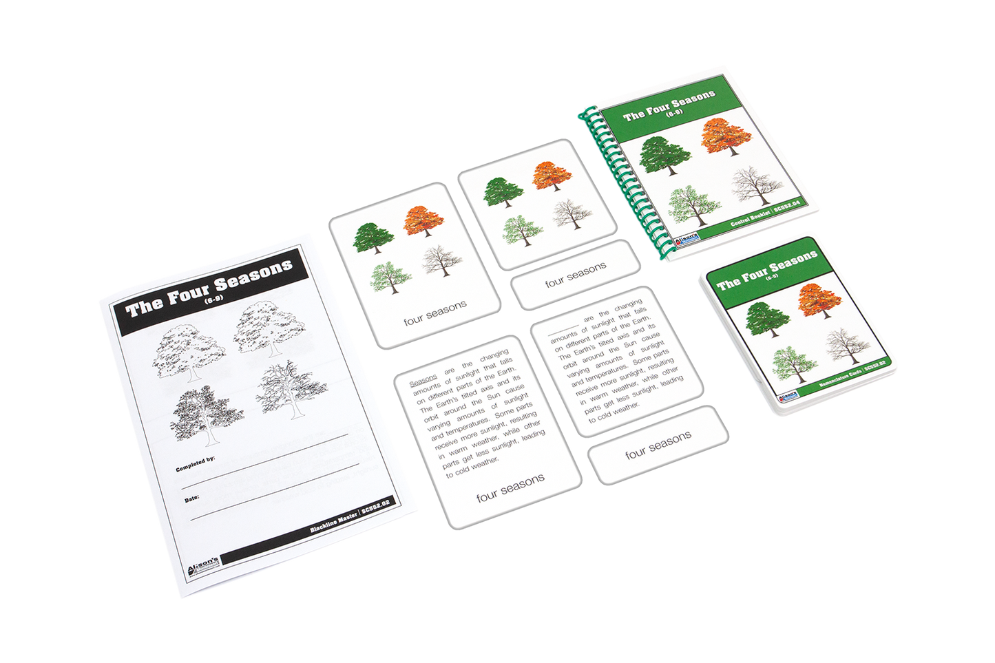 The Four Seasons Puzzle with Nomenclature Cards 6-9 (Printed)