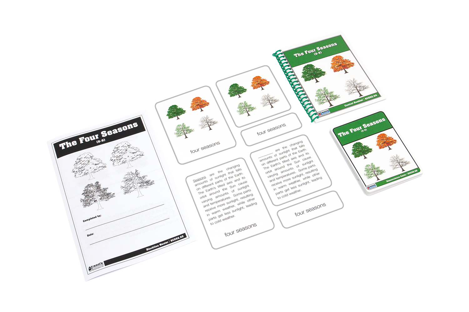 The Four Seasons Puzzle with Nomenclature Cards 6-9 (Printed)
