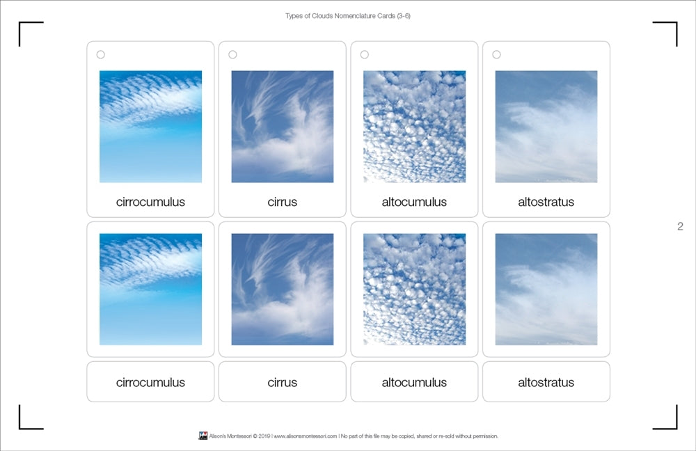 Types of Clouds Puzzle with Nomenclature Cards (3-6)