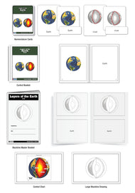 Layers of the Earth (3-6) Nomenclature Cards