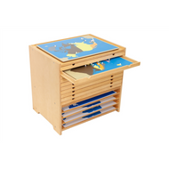 Puzzle Maps Cabinet Solid Wood (Premium Quality)