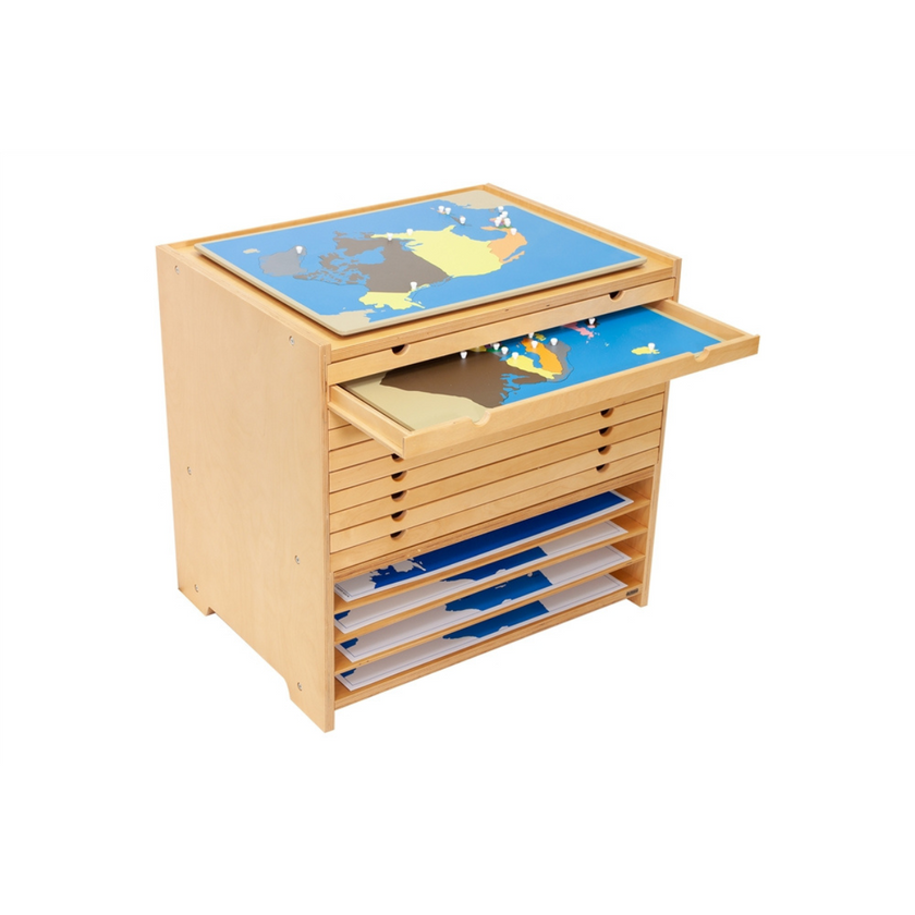 Puzzle Maps Cabinet Solid Wood (Premium Quality)