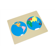 Puzzle Map of the World with Labeled & Unlabeled Control Charts (Premium Quality)