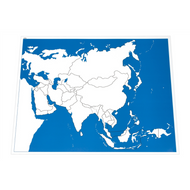 Unlabeled Control Chart for Map of Asia (Premium Quality)