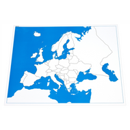 Unlabeled Control Chart for Map of Europe (Premium Quality)