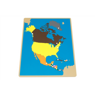 Puzzle Map of North America with Labeled & Unlabeled Control Charts (Premium Quality)