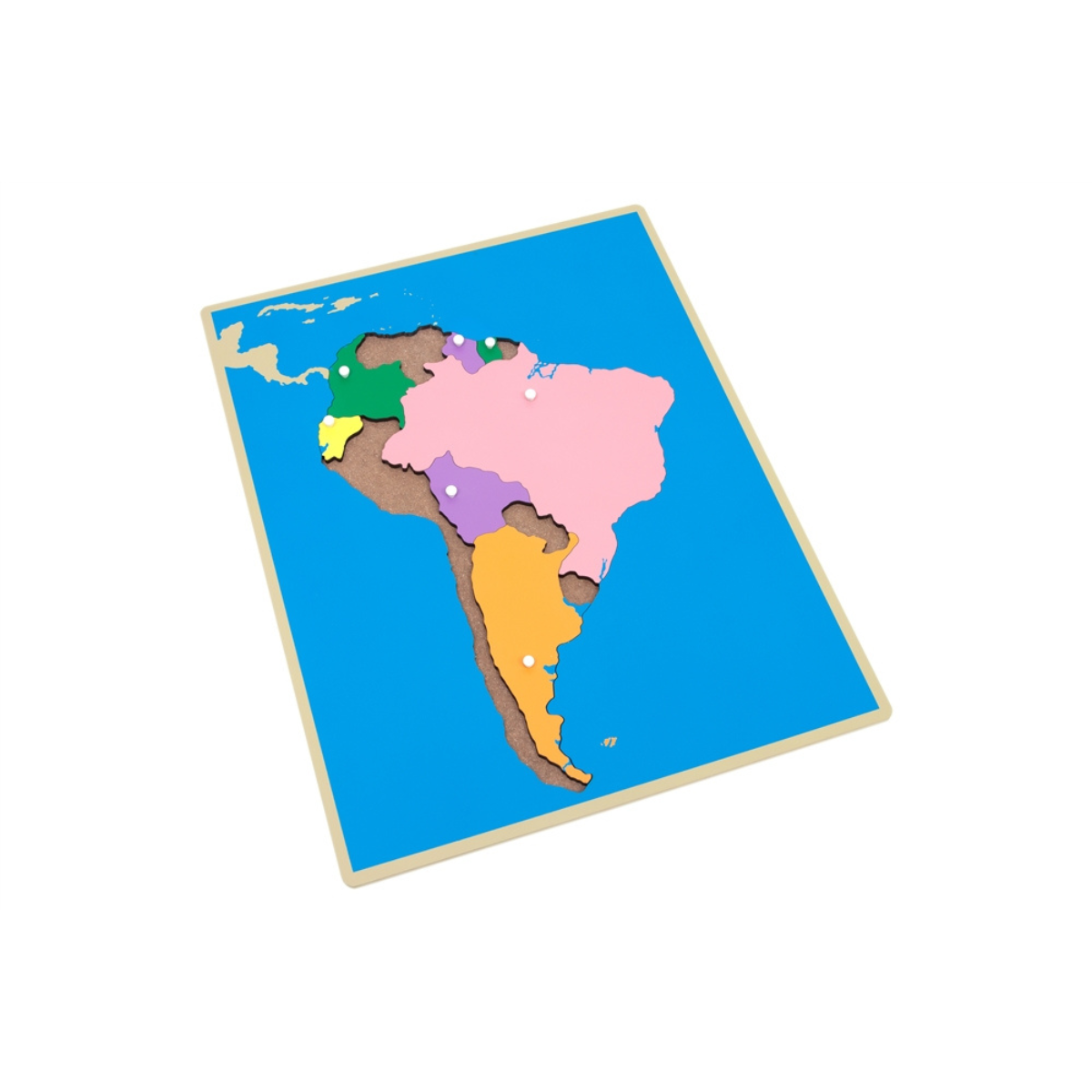 Puzzle Map of South America with Labeled & Unlabeled Control Charts (Premium Quality)