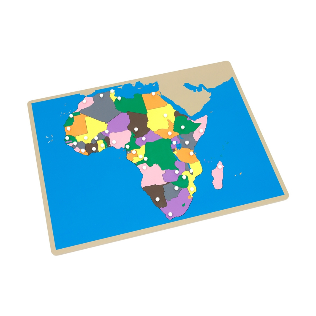 Puzzle Map of Africa with Labeled & Unlabeled Control Charts (Premium Quality)