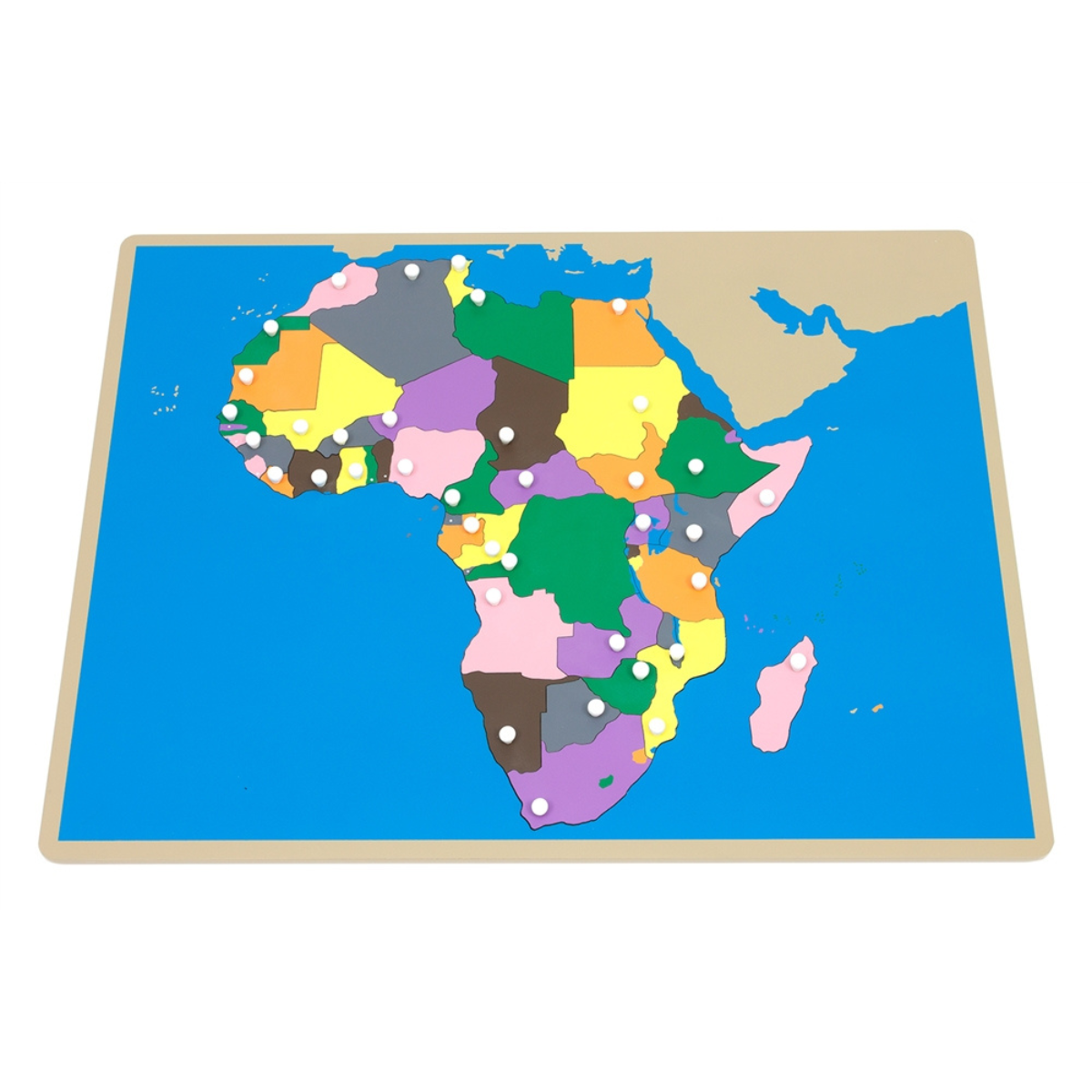 Puzzle Map of Africa with Labeled & Unlabeled Control Charts (Premium Quality)