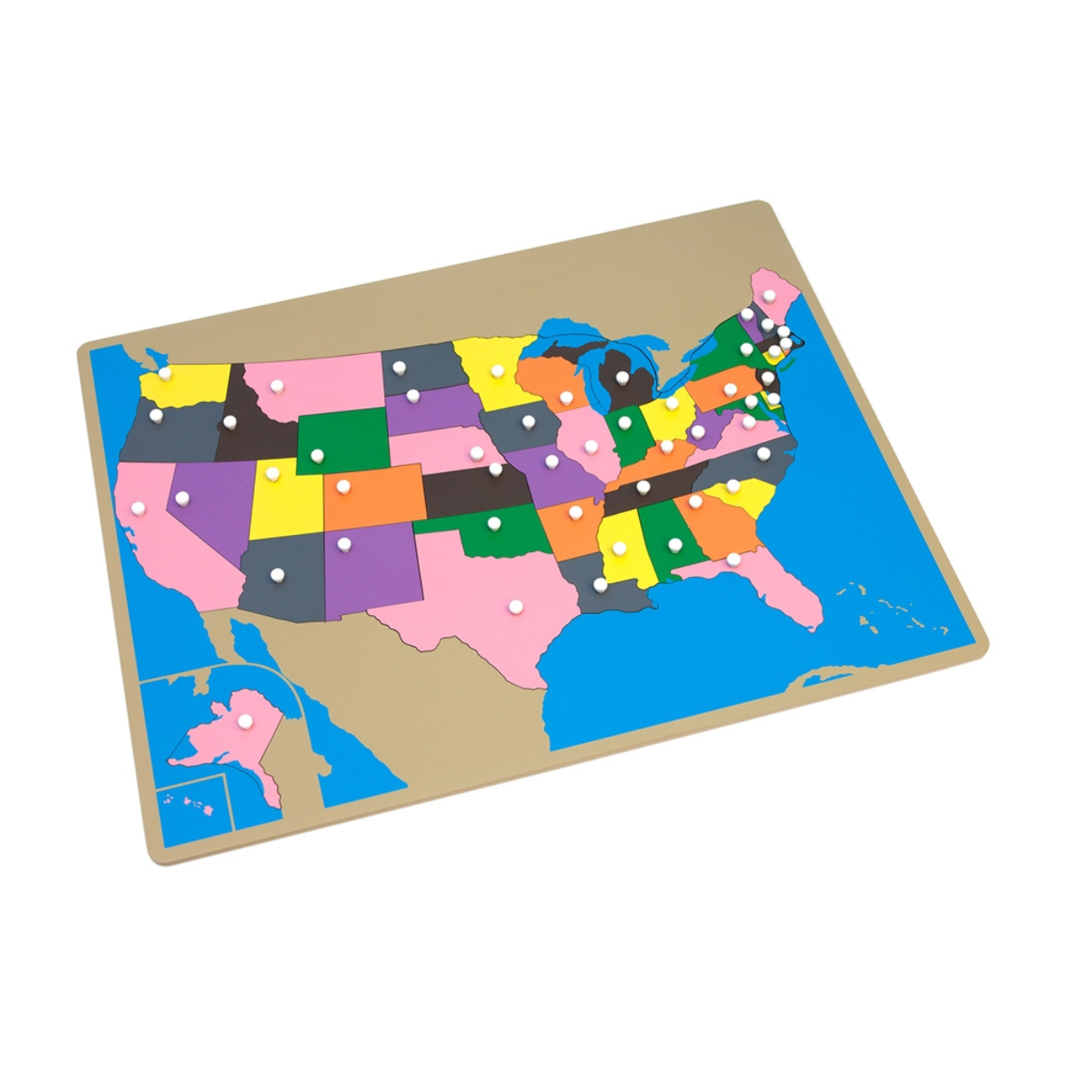 Puzzle Map of USA with Labeled & Unlabeled Control Charts (Premium Quality)