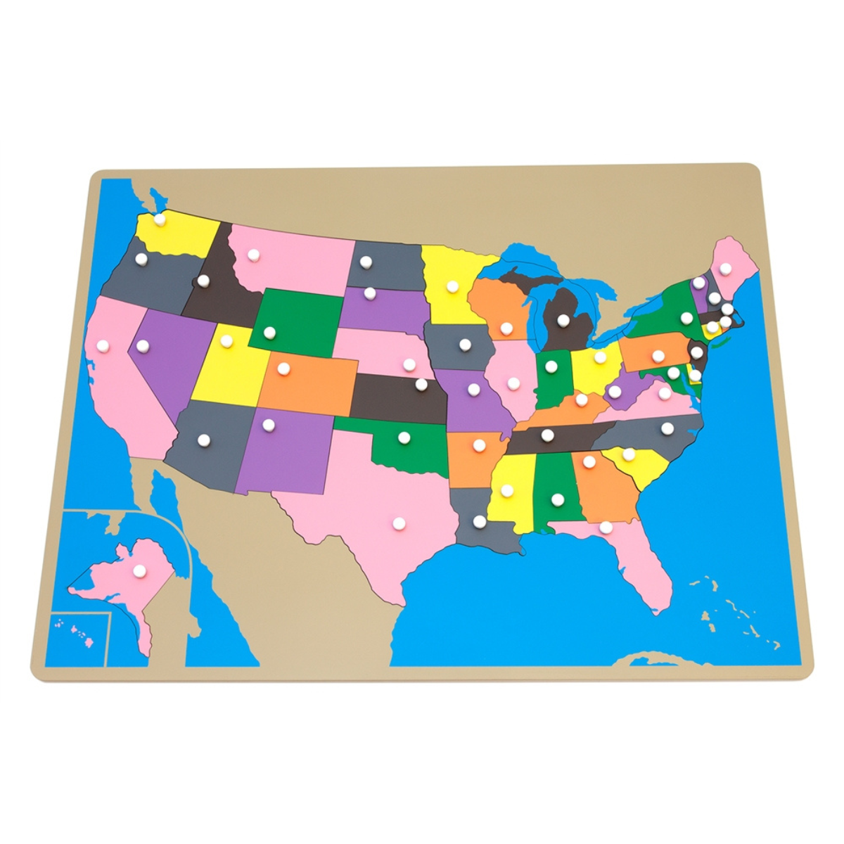 Puzzle Map of USA with Labeled & Unlabeled Control Charts (Premium Quality)