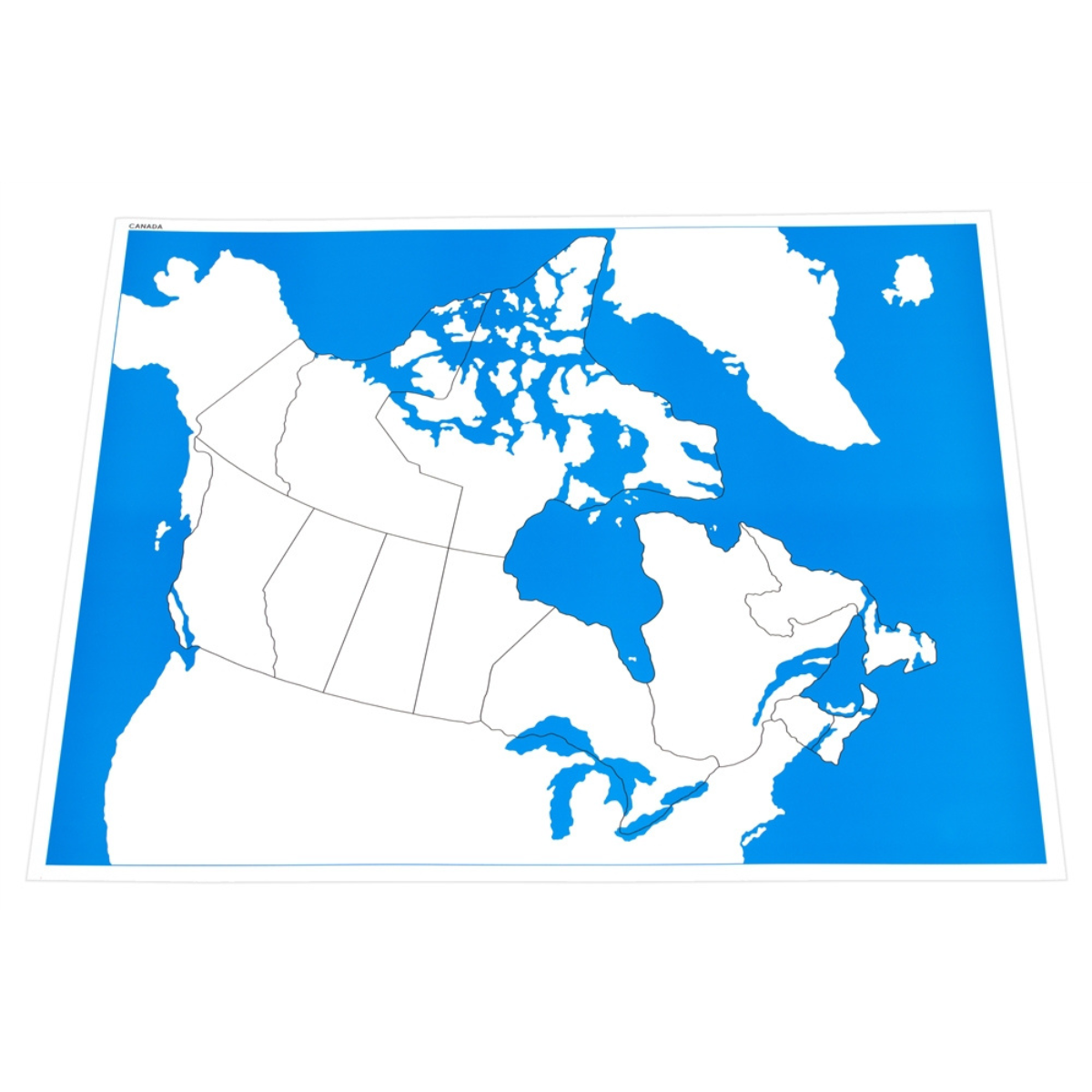 Unlabeled Control Chart of Canada (Premium Quality)