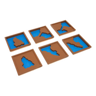 Wooden Land and Water Form Trays (Set #1) (Premium Quality)