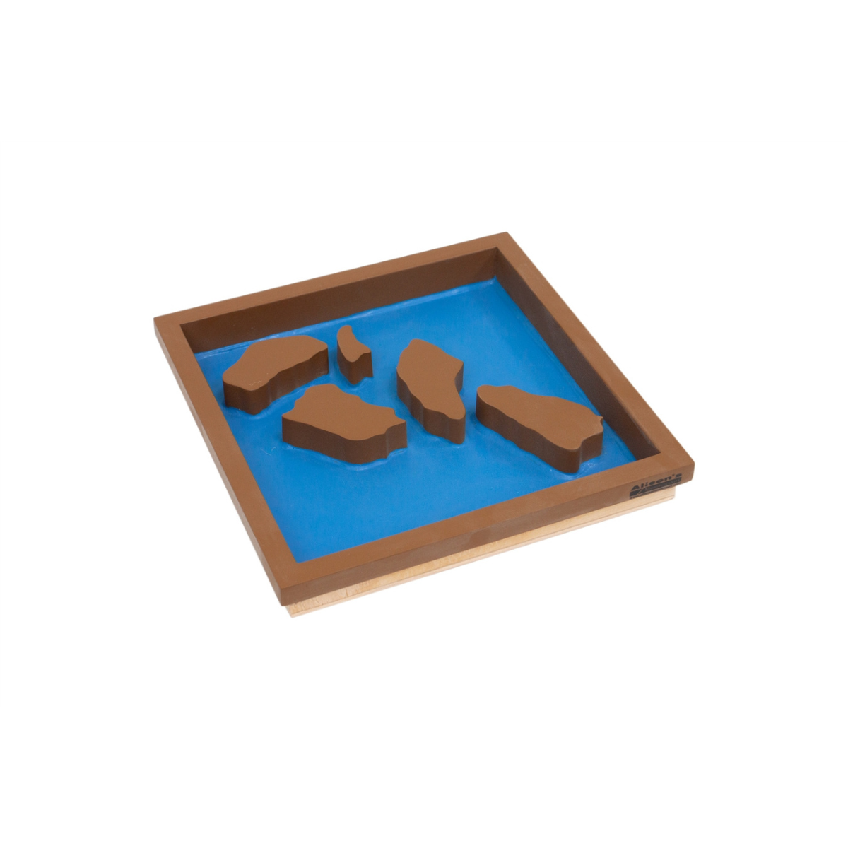 Wooden Land and Water Form Trays (Set #2) (Premium Quality)