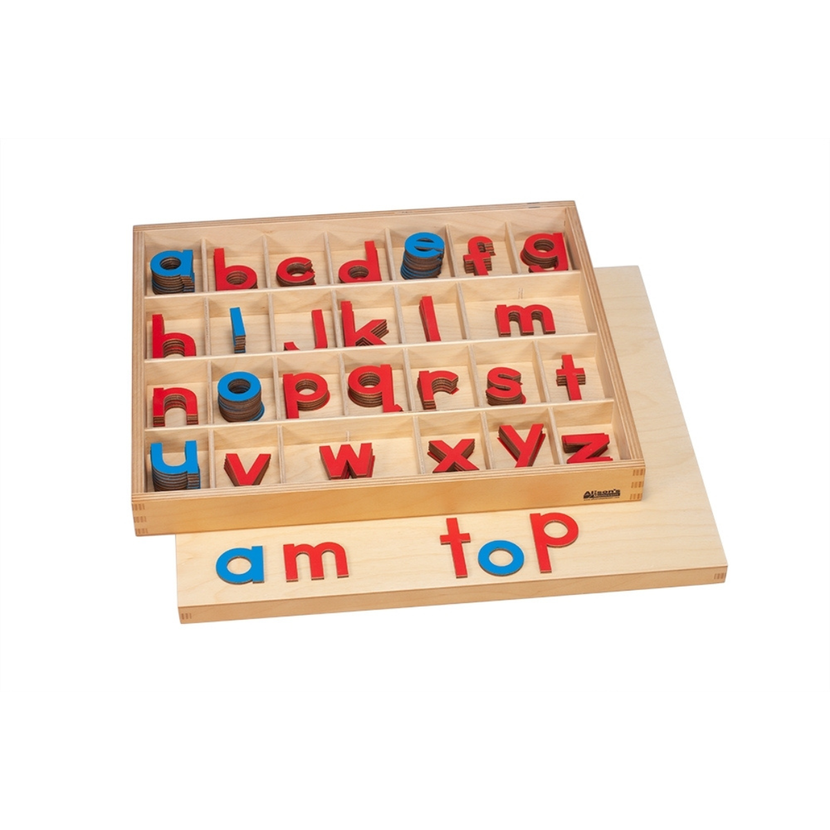 Small Movable Alphabets: Print - Red with Blue Vowels (Premium Quality)