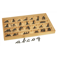 Small Movable Alphabets: Black - Cursive (Premium Quality)