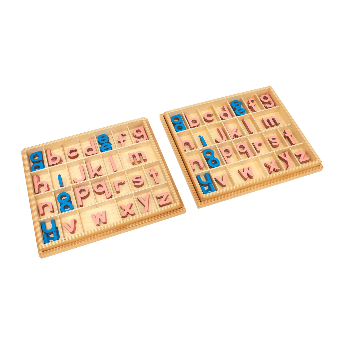 Small Movable Alphabet: Lowercase - Pink and Blue (Premium Quality)