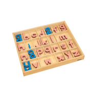 Small Movable Alphabet: Lowercase - Pink and Blue (Premium Quality)