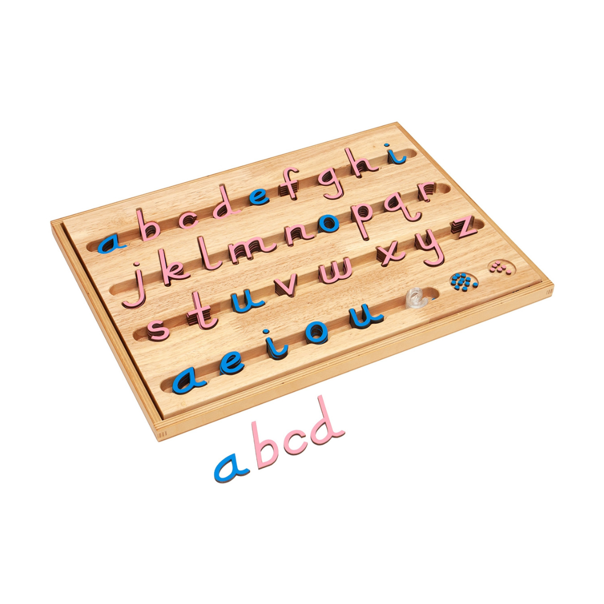 Small Movable Alphabet: D'Nealian - Pink and Blue - Configured Box (Premium Quality)