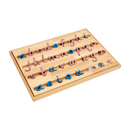 Small Movable Alphabet: D'Nealian - Pink and Blue - Configured Box (Premium Quality)