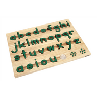 Small Movable Alphabet: Lowercase - Green - Configured Box (Premium Quality)