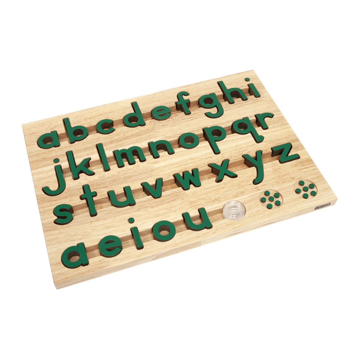 Small Movable Alphabet: Lowercase - Green - Configured Box (Premium Quality)