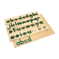 Small Movable Alphabet: Lowercase - Green - Configured Box (Premium Quality)