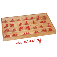 Small Movable Alphabets: Red - Cursive (Premium Quality)