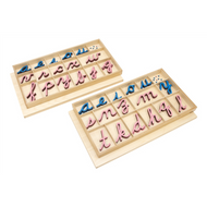 Large Movable Alphabet: Cursive - Pink and Blue (Premium Quality)