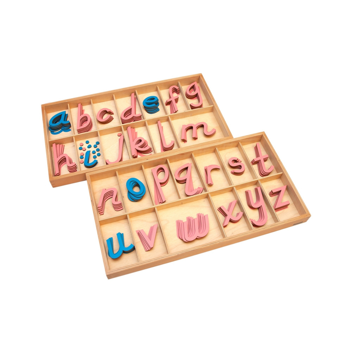 Large Movable Alphabet: D'Nealian - Pink and Blue (Premium Quality)