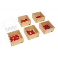 Arabic Movable letters (5 white lid wooden boxes)