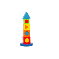 Colored Wooden Geometric Stacker