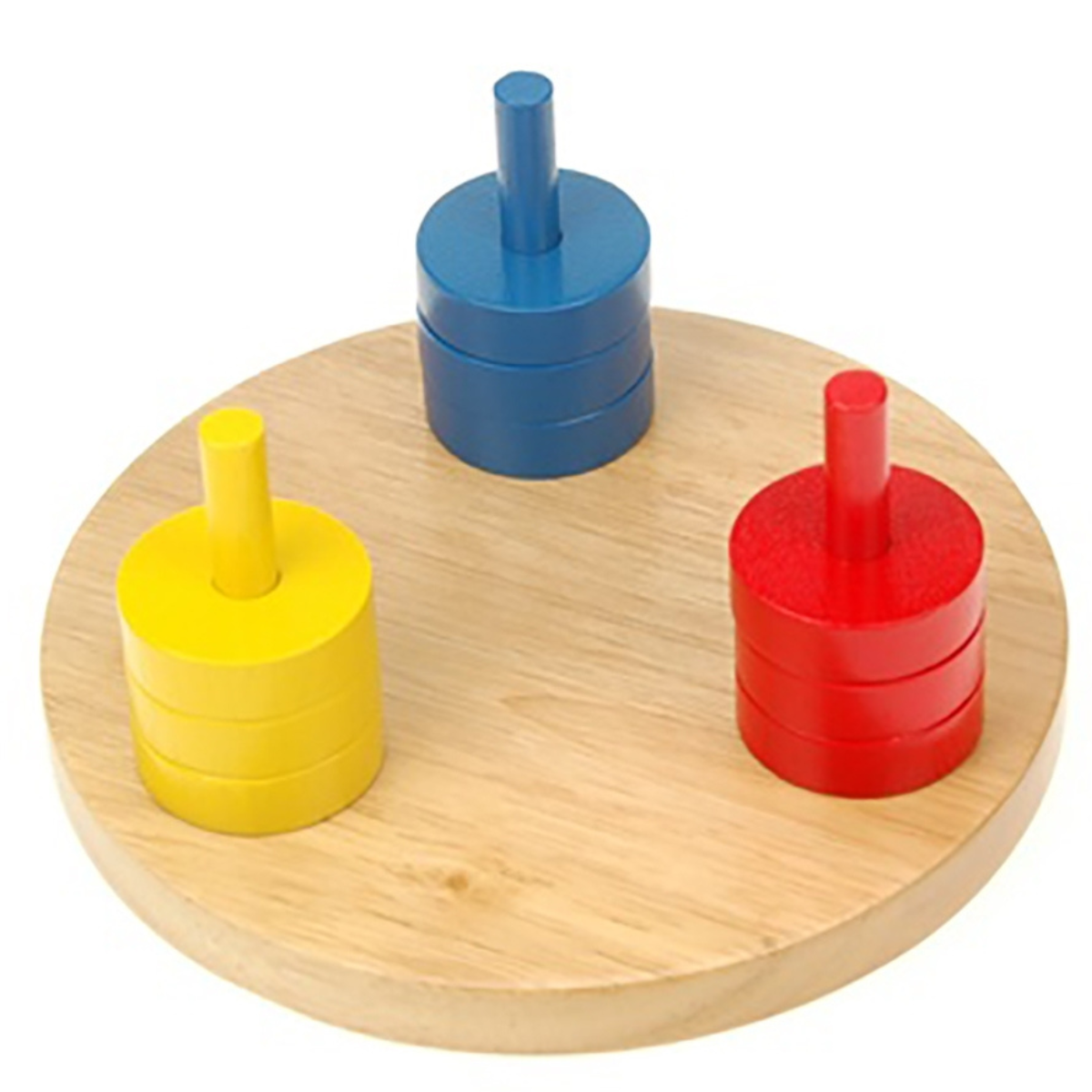 Colored Rings on Dowels