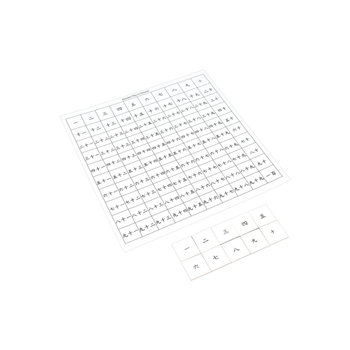 Chinese Hundred Board Tiles with Control Chart (Premium Quality)