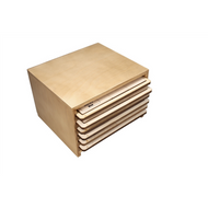 Square Cabinet for Six Science or Geography Puzzles