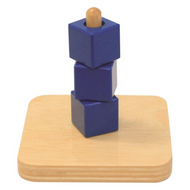 Cubes on a Vertical Dowel