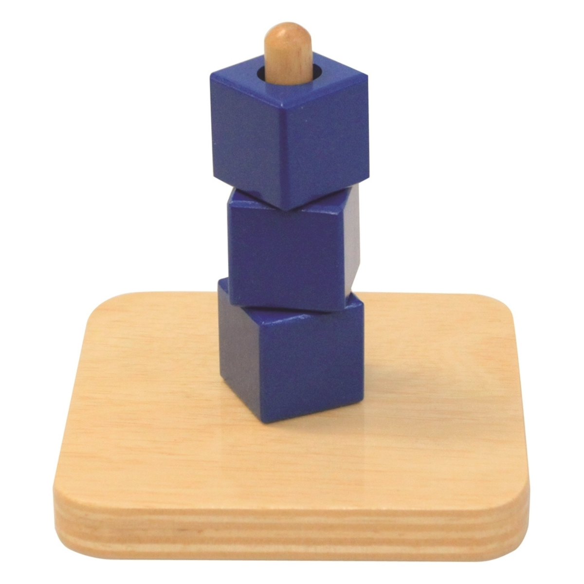 Cubes on a Vertical Dowel