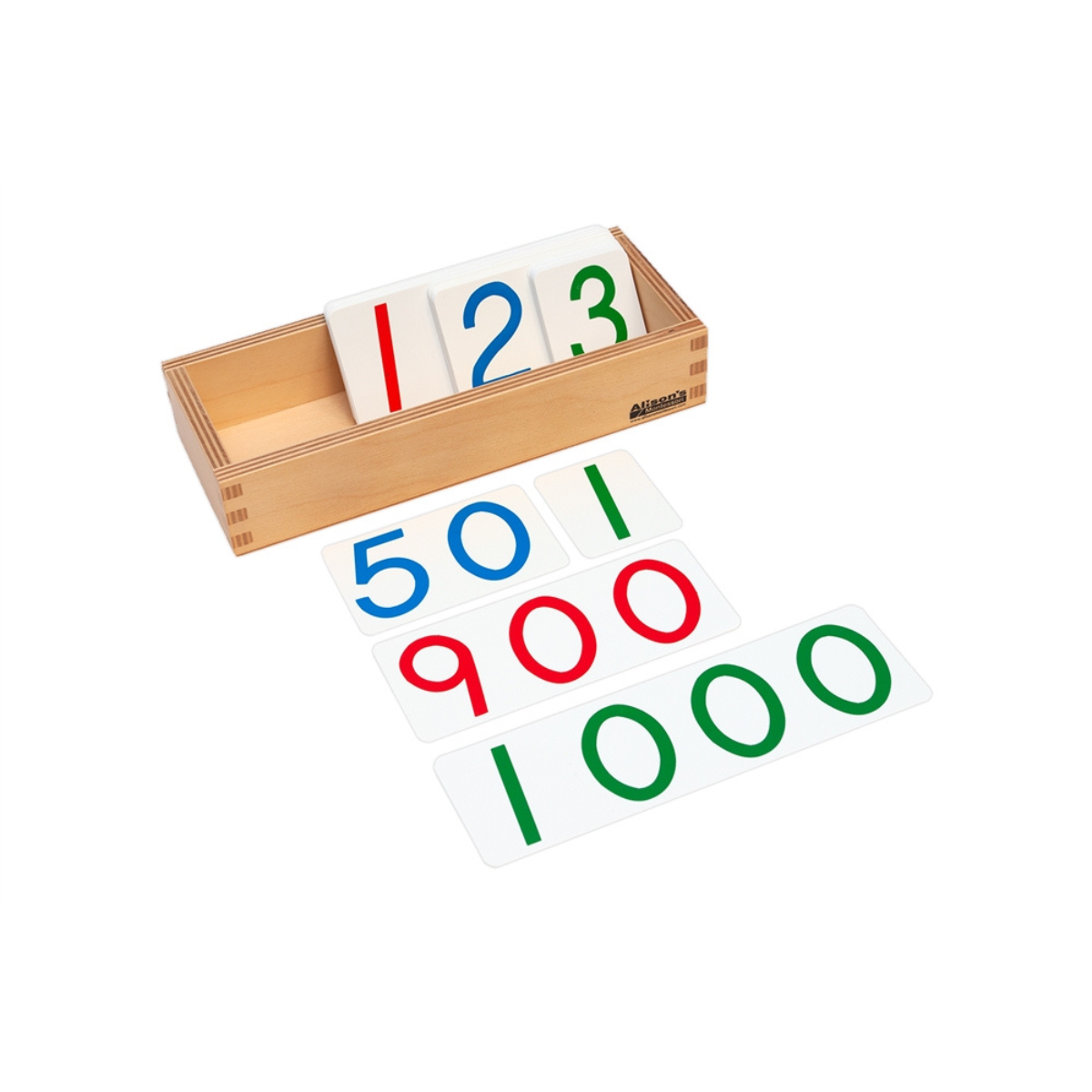Large Plastic Number Cards (1-1000) w/ Box (Premium Quality)