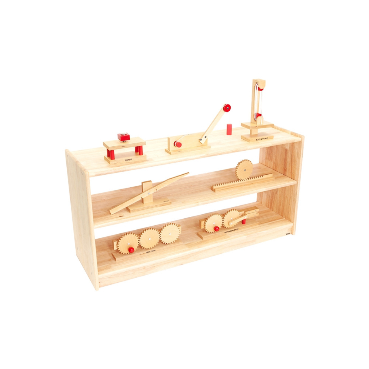 Two Tier Adjustable Shelf 24" High, 14.5" Depth - Rubberwood
