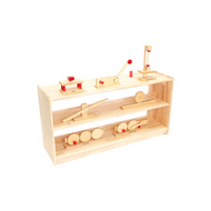 Two Tier Adjustable Shelf 24" High, 14.5" Depth - Rubberwood