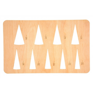 Wooden Template for Cut-Out Labeled Fraction Circles (Premium Quality)