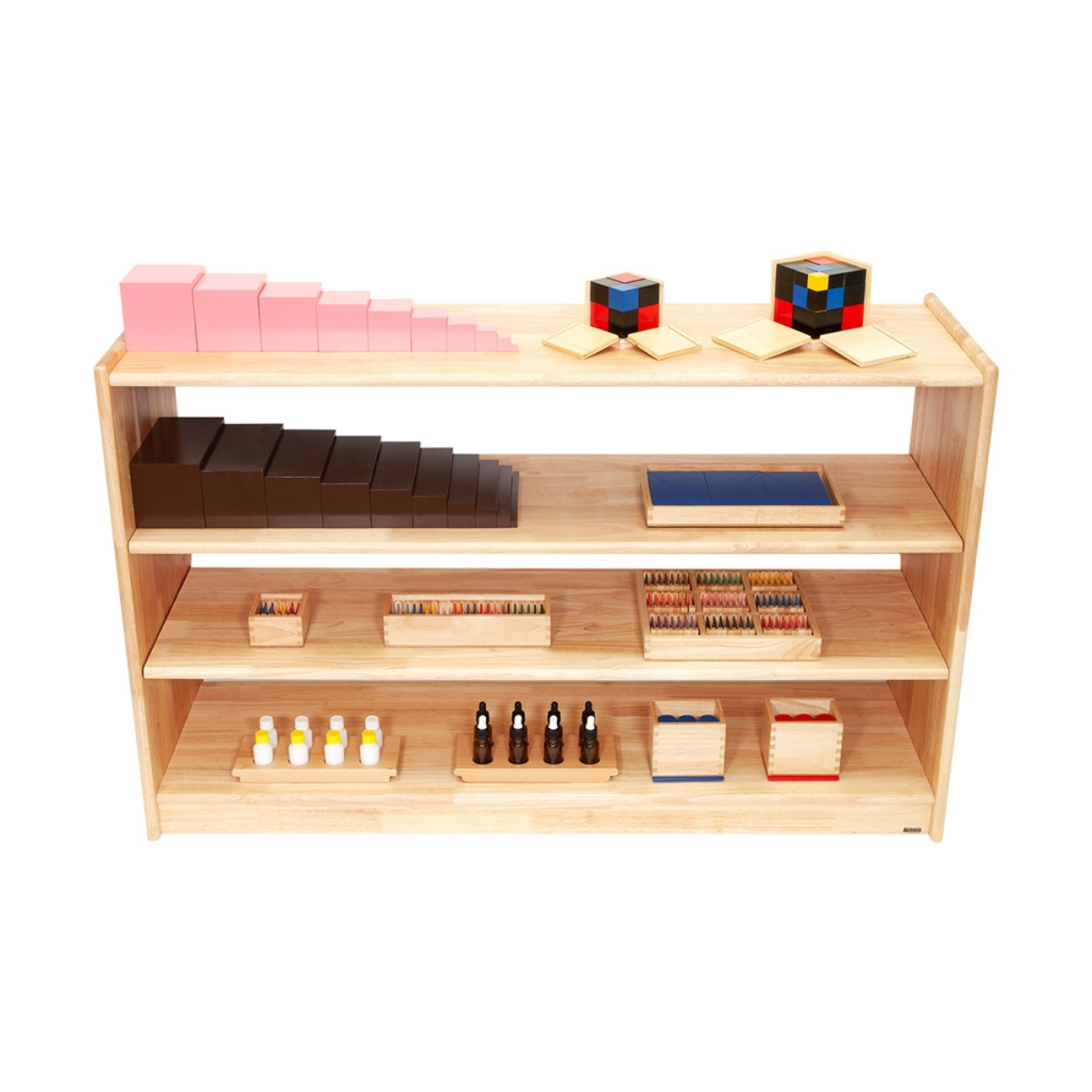 Three Tier Adjustable Shelf 30" High - Rubberwood