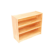 Rubber wood Shelf (36"W x 32" H x 15"D) Four Tier with Back Two Adjustable Tiers