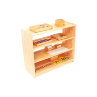 Rubber wood Shelf (36"W x 32" H x 15"D) Four Tier without Back