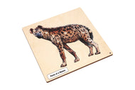 Parts of a Hyena Puzzle with Nomenclature Cards (3-6) (Printed)