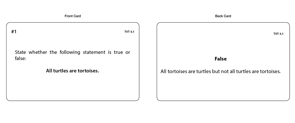 Turtles Vs Tortoises Chart with Cards