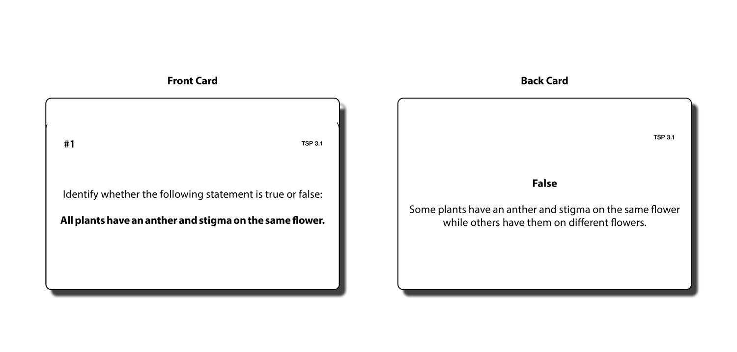 The Study of Pollination Task Cards